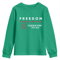 Charlie Kirk Memorial Youth Sweatshirt Freedom Shouldnt Cost This Much - Wonder Print Shop