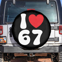 I Love 67 Spare Tire Cover 67th Birthday Six Seven Funny Gen Alpha Slang Saying - Wonder Print Shop