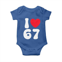 I Love 67 Baby Onesie 67th Birthday Six Seven Funny Gen Alpha Slang Saying - Wonder Print Shop
