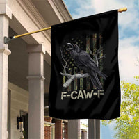 Funny Crow Garden Flag F-Caw-F Raven Camo USA Flag Adult Humor - Wonder Print Shop