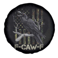 Funny Crow Spare Tire Cover F-Caw-F Raven Camo USA Flag Adult Humor - Wonder Print Shop