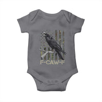 Funny Crow Baby Onesie F-Caw-F Raven Camo USA Flag Adult Humor - Wonder Print Shop