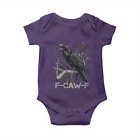 Funny Crow Baby Onesie F-Caw-F Raven Camo USA Flag Adult Humor - Wonder Print Shop