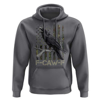 Funny Crow Hoodie F-Caw-F Raven Camo USA Flag Adult Humor - Wonder Print Shop