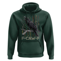 Funny Crow Hoodie F-Caw-F Raven Camo USA Flag Adult Humor - Wonder Print Shop