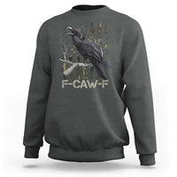 Funny Crow Sweatshirt F-Caw-F Raven Camo USA Flag Adult Humor - Wonder Print Shop