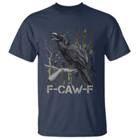 Funny Crow T Shirt F-Caw-F Raven Camo USA Flag Adult Humor - Wonder Print Shop