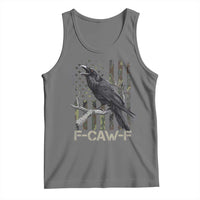 Funny Crow Tank Top F-Caw-F Raven Camo USA Flag Adult Humor - Wonder Print Shop