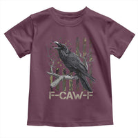 Funny Crow Toddler T Shirt F-Caw-F Raven Camo USA Flag Adult Humor - Wonder Print Shop