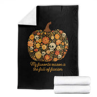 My Favorite Season is the Fall of Fascism Throw Blanket Social Justice Halloween Activist - Wonder Print Shop