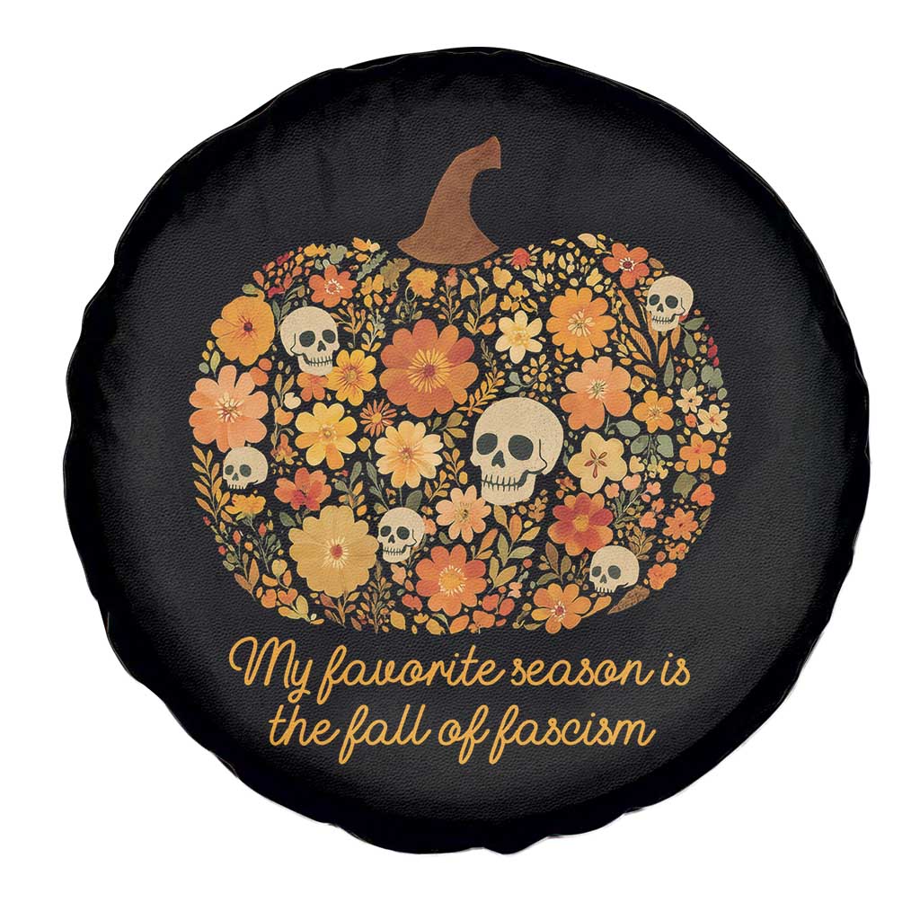 My Favorite Season is the Fall of Fascism Spare Tire Cover Social Justice Halloween Activist - Wonder Print Shop