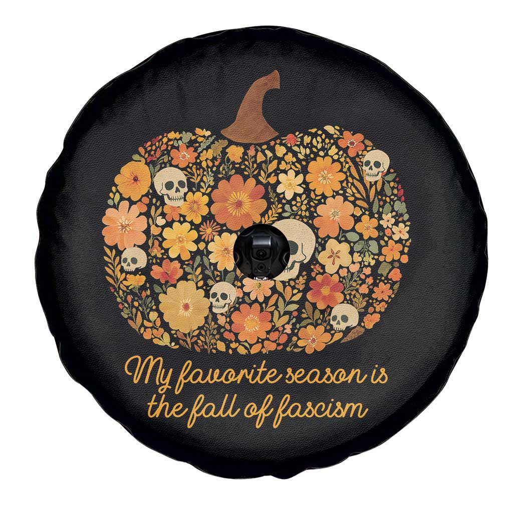 My Favorite Season is the Fall of Fascism Spare Tire Cover Social Justice Halloween Activist - Wonder Print Shop