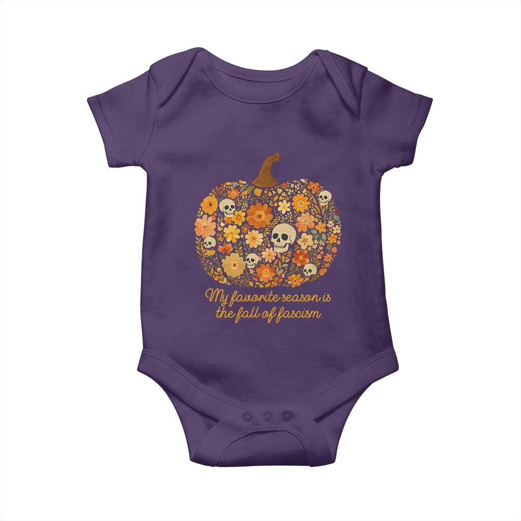 My Favorite Season is the Fall of Fascism Baby Onesie Social Justice Halloween Activist - Wonder Print Shop