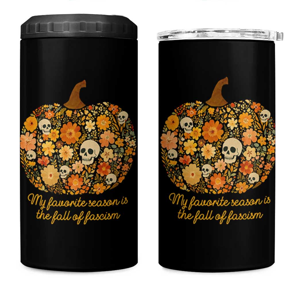 My Favorite Season is the Fall of Fascism 4 in 1 Can Cooler Tumbler Social Justice Halloween Activist - Wonder Print Shop