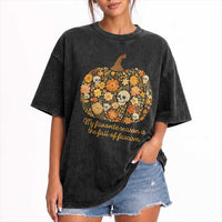My Favorite Season is the Fall of Fascism Washed Cotton T-Shirt Social Justice Halloween Activist