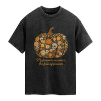 My Favorite Season is the Fall of Fascism Washed Cotton T-Shirt Social Justice Halloween Activist