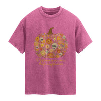 My Favorite Season is the Fall of Fascism Washed Cotton T-Shirt Social Justice Halloween Activist