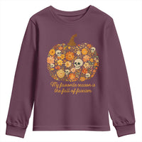 My Favorite Season is the Fall of Fascism Youth Sweatshirt Social Justice Halloween Activist - Wonder Print Shop