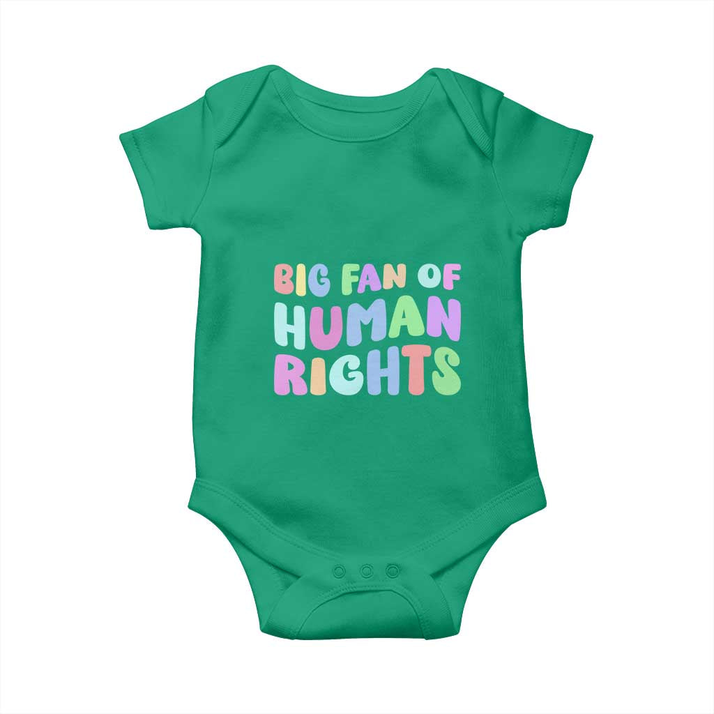 Big Fan Of Human Rights Baby Onesie Social Justice Equality Activist - Wonder Print Shop