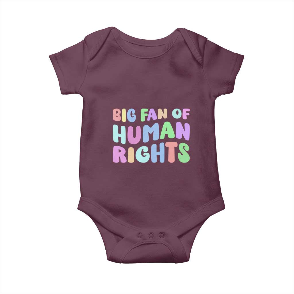 Big Fan Of Human Rights Baby Onesie Social Justice Equality Activist - Wonder Print Shop
