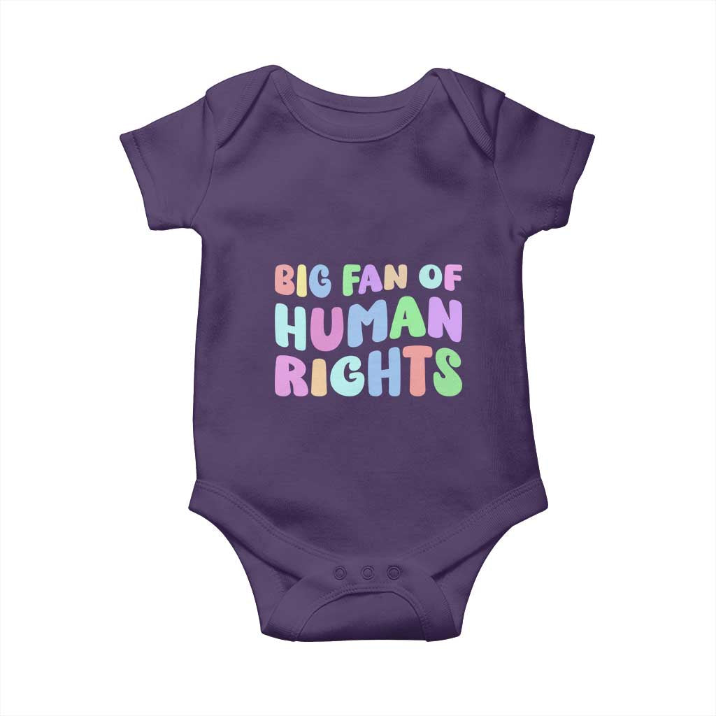 Big Fan Of Human Rights Baby Onesie Social Justice Equality Activist - Wonder Print Shop
