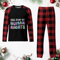 Big Fan Of Human Rights Plaid Pajama Set Social Justice Equality Activist - Wonder Print Shop