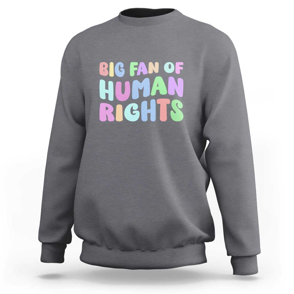 Big Fan Of Human Rights Sweatshirt Social Justice Equality Activist - Wonder Print Shop