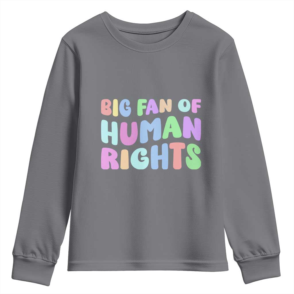 Big Fan Of Human Rights Youth Sweatshirt Social Justice Equality Activist - Wonder Print Shop