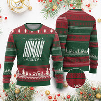 Big Fan Of Human Rights Ugly Christmas Sweater Equality Activist - Wonder Print Shop