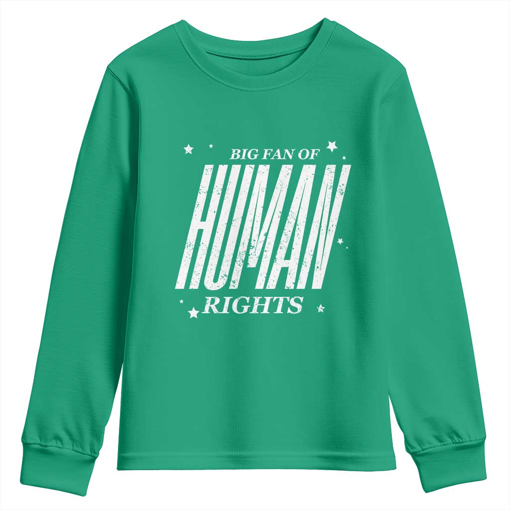 Big Fan Of Human Rights Youth Sweatshirt Equality Activist - Wonder Print Shop