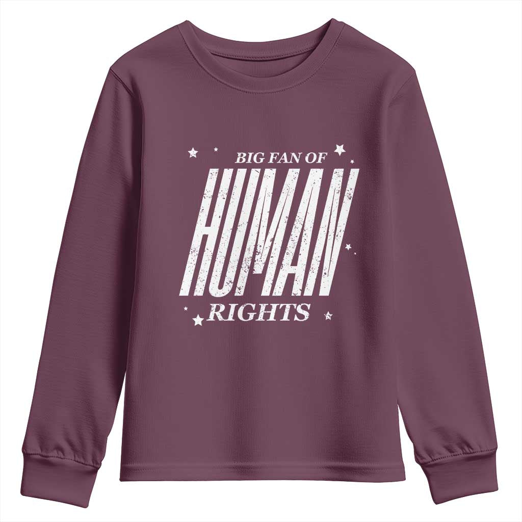 Big Fan Of Human Rights Youth Sweatshirt Equality Activist - Wonder Print Shop