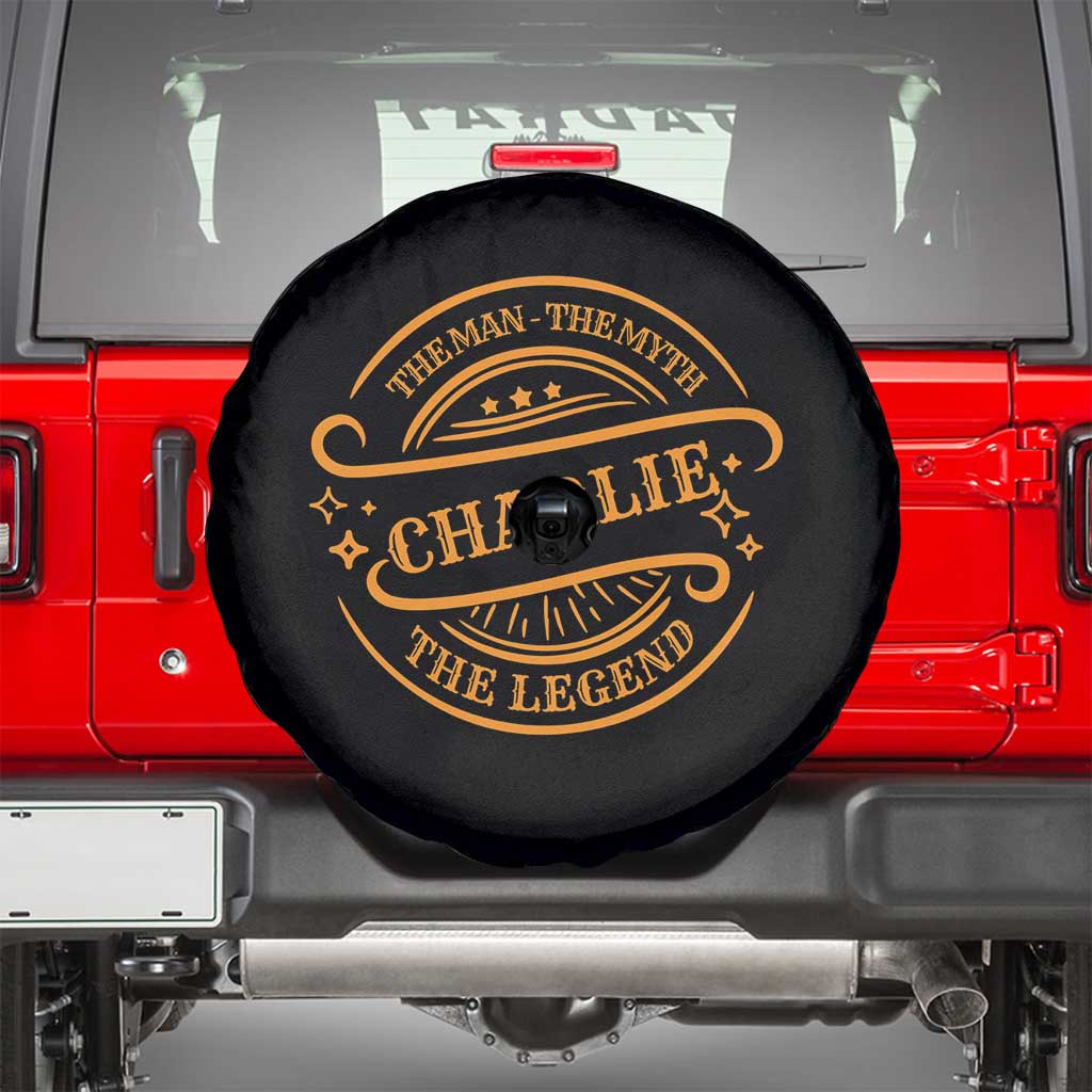 Charlie Kirk Memorial Spare Tire Cover Vintage The Man The Myth The Legend - Wonder Print Shop