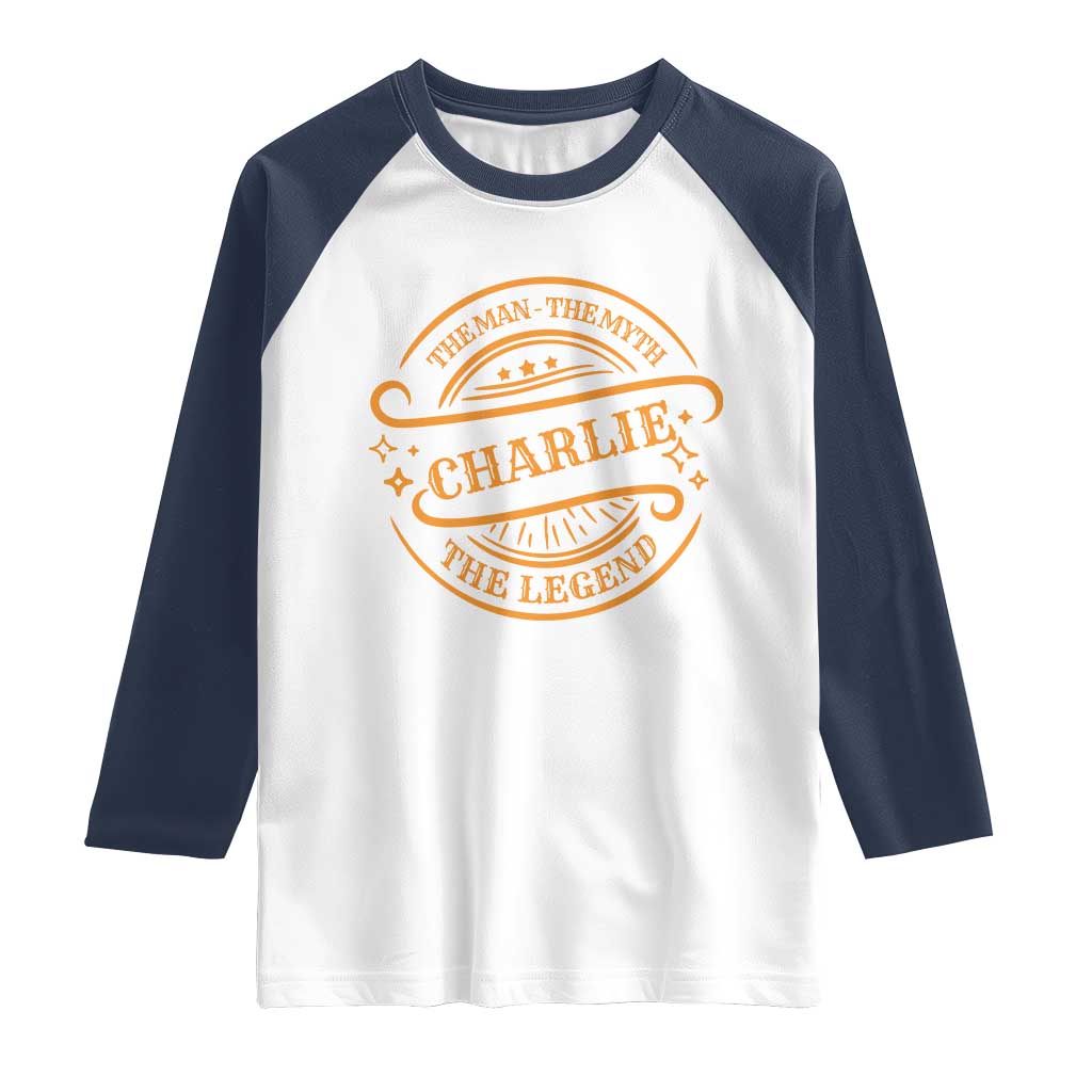 Charlie Kirk Memorial Raglan Shirt Vintage The Man The Myth The Legend - Wonder Print Shop