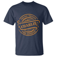 Charlie Kirk Memorial T Shirt Vintage The Man The Myth The Legend - Wonder Print Shop