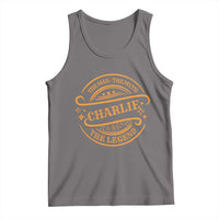 Charlie Kirk Memorial Tank Top Vintage The Man The Myth The Legend - Wonder Print Shop