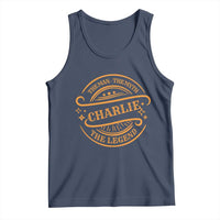 Charlie Kirk Memorial Tank Top Vintage The Man The Myth The Legend - Wonder Print Shop