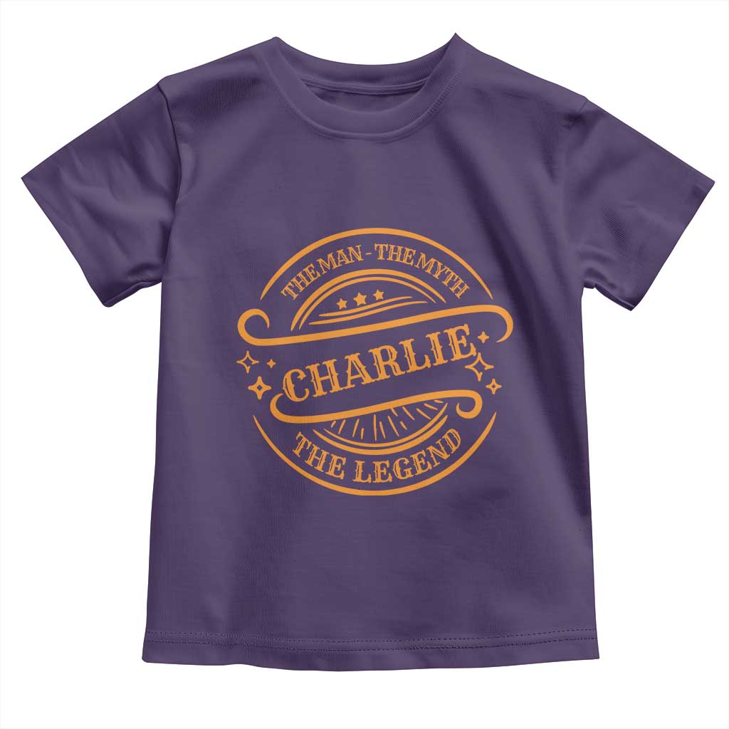 Charlie Kirk Memorial Toddler T Shirt Vintage The Man The Myth The Legend - Wonder Print Shop