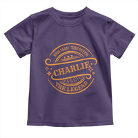 Charlie Kirk Memorial Toddler T Shirt Vintage The Man The Myth The Legend - Wonder Print Shop