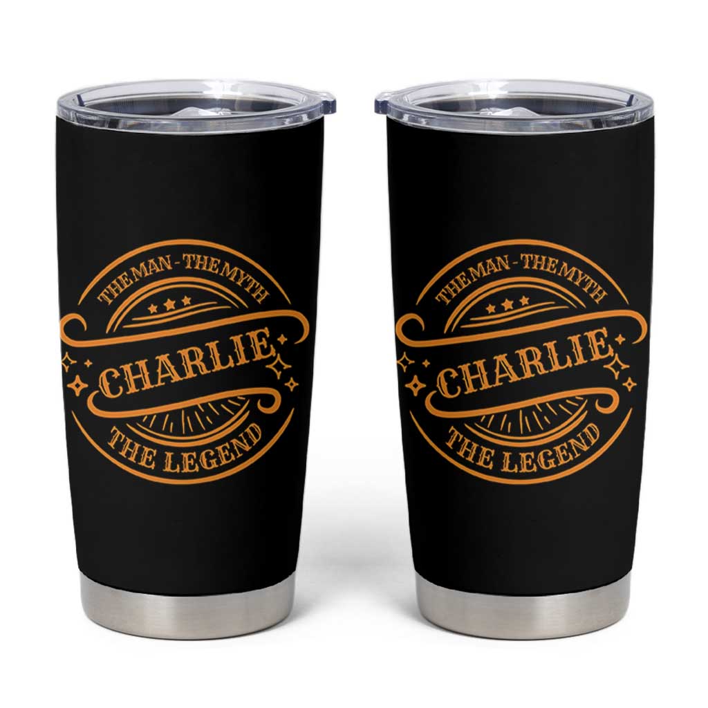 Charlie Kirk Memorial Tumbler Cup Vintage The Man The Myth The Legend - Wonder Print Shop