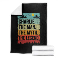 Charlie The Man The Myth The Legend Throw Blanket Retro Vintage - Wonder Print Shop