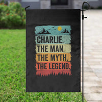 Charlie The Man The Myth The Legend Garden Flag Retro Vintage - Wonder Print Shop