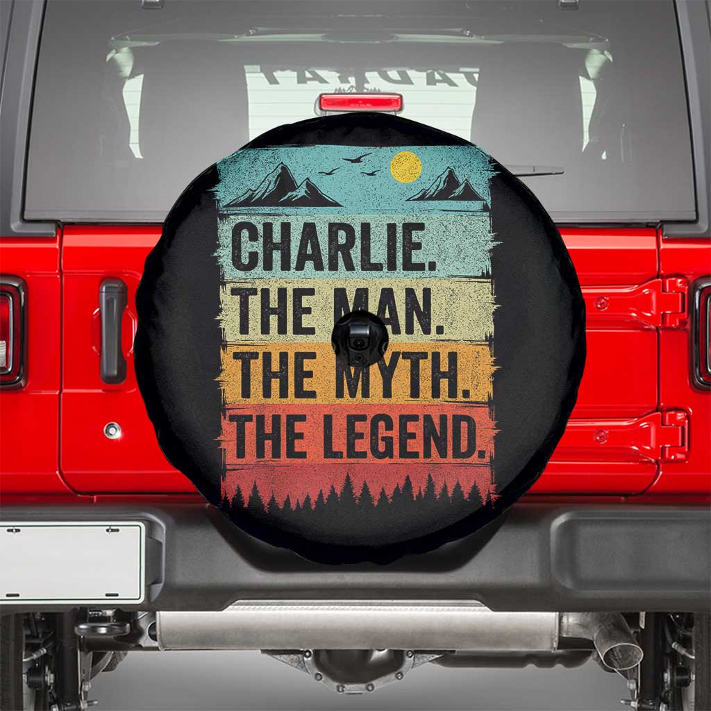 Charlie The Man The Myth The Legend Spare Tire Cover Retro Vintage - Wonder Print Shop
