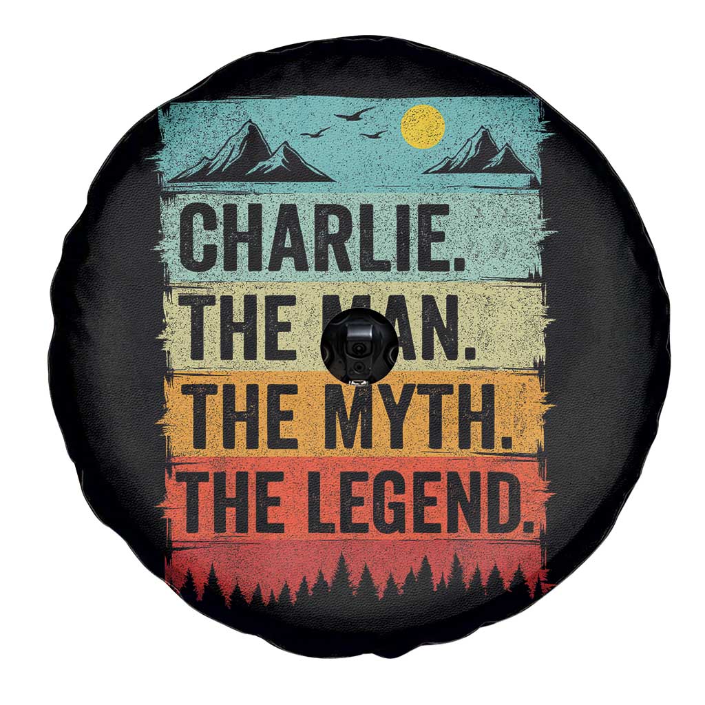 Charlie The Man The Myth The Legend Spare Tire Cover Retro Vintage - Wonder Print Shop
