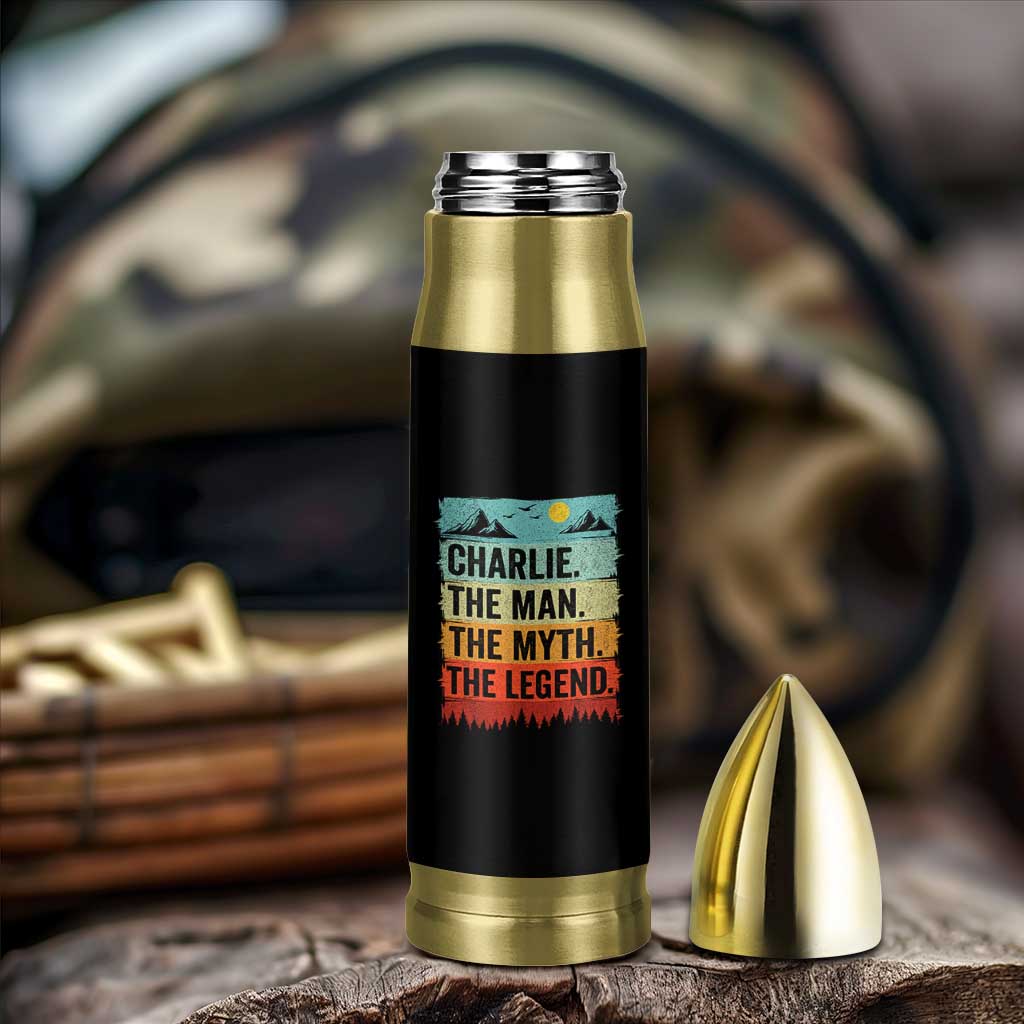Charlie The Man The Myth The Legend Bullet Tumbler Retro Vintage - Wonder Print Shop