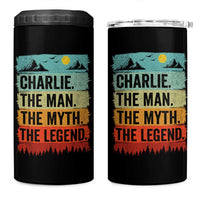 Charlie The Man The Myth The Legend 4 in 1 Can Cooler Tumbler Retro Vintage - Wonder Print Shop