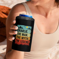 Charlie The Man The Myth The Legend 4 in 1 Can Cooler Tumbler Retro Vintage - Wonder Print Shop