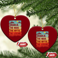 Charlie The Man The Myth The Legend Ceramic Ornament Retro Vintage - Wonder Print Shop