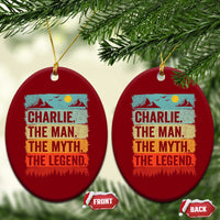 Charlie The Man The Myth The Legend Ceramic Ornament Retro Vintage - Wonder Print Shop