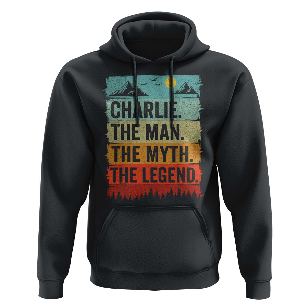 Charlie The Man The Myth The Legend Hoodie Retro Vintage - Wonder Print Shop