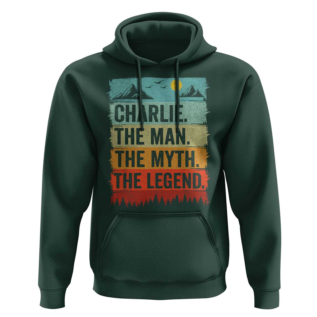 Charlie The Man The Myth The Legend Hoodie Retro Vintage - Wonder Print Shop